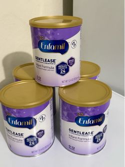 (5) 12.4oz Enfamil Gentlease
