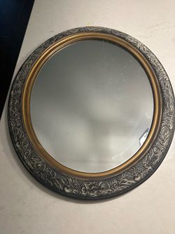 Round Decorative Wall Mirror Ornate Frame