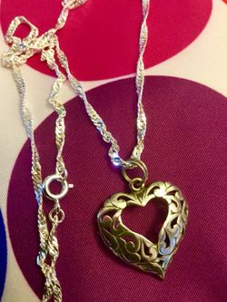 Silver Heart Pendant necklace ❤️💖❤️ Welcome to visit