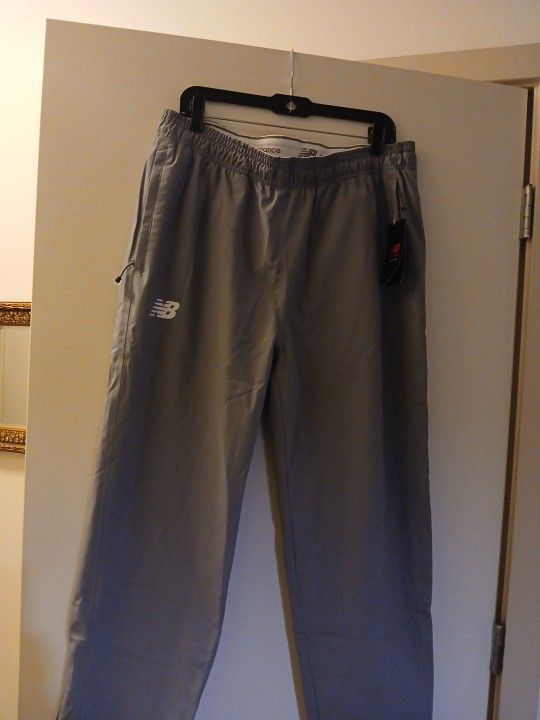 Men's New Balance Defender Rain Snow Pants Waterproof Breathable Size Large All Gray Brand New
