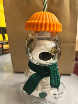 Snoopy Starbucks glass