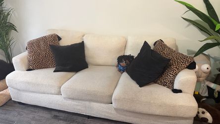 Cream Boucle Couch