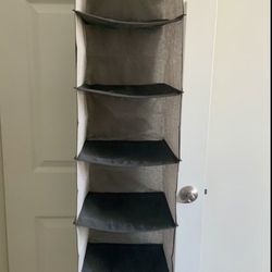 CLOSET SHOE ORGANIZER HANGING GREY