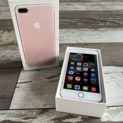 iPhone 7 Plus 128GB UNLOCKED FOR ANY NETWORK  W/ New Tempered Glass Screen Protector 