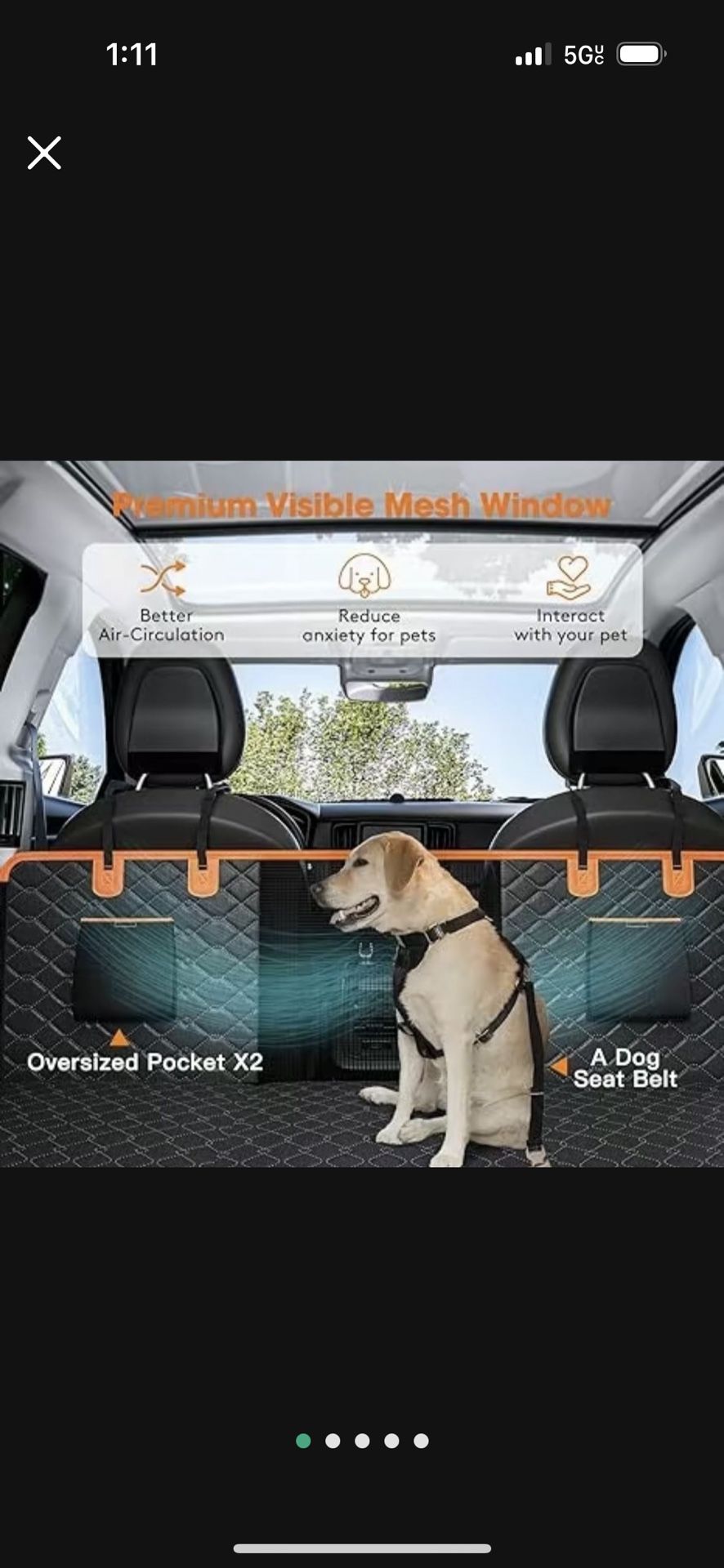 BRAND NEW Dog Back Seat Extender Car Seat