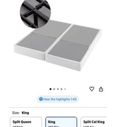 NEW Zinus 9 Inch High Profile Bifold Box Spring - Split King