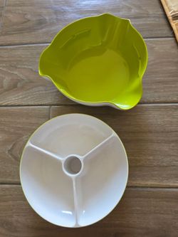 Joseph Joseph Melamine Large Double Dish (Green/White)