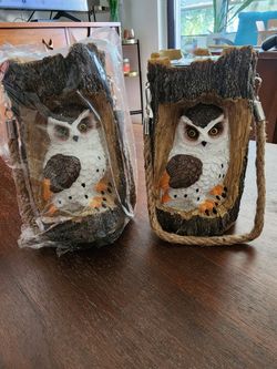 2 Hanging Owl Solar Lights For The Garden Or Porch