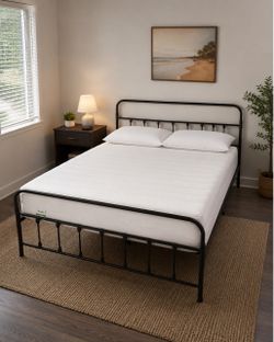 Mattress + Bed Frame Full-Size, Like New, Excellent Condition