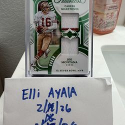 Ultra-Rare 1/2 Joe Montana 2024 Panini Flawless Career Milestones Dual Memorabilia