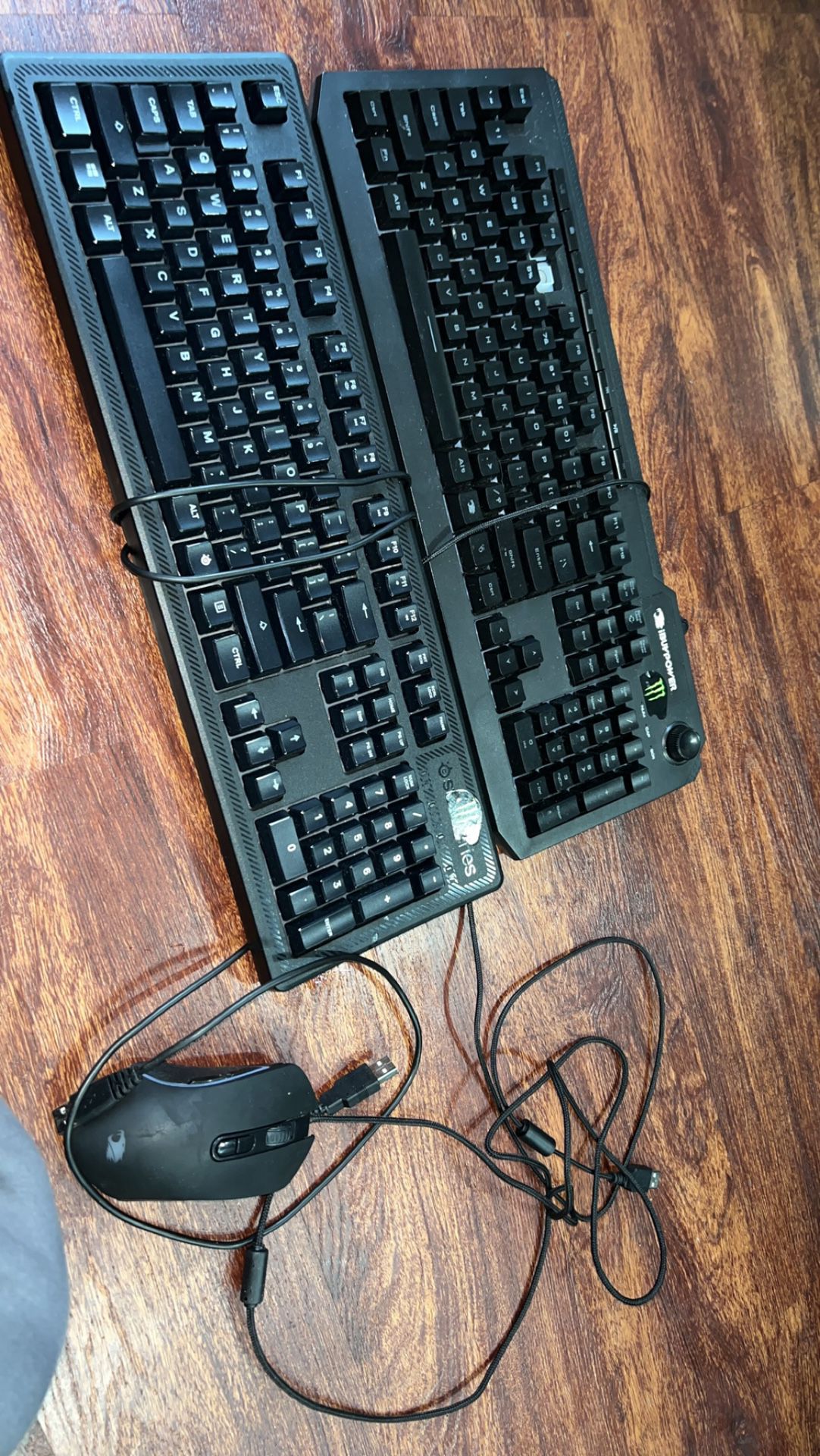 1 iBuypower Keyboard, Steelseries Keyboard And iBuypower Mouse