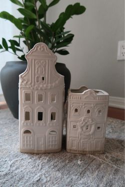 Threshold Earthenware House Candle Holders