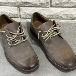 Bostonian Men’s Plain Toe Derby Brown Leather Dress Shoes Size US 10.5 M