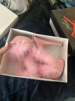 Pink Furry Heels