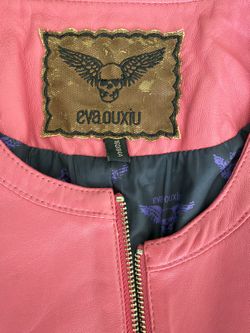 Pink Lambskin Leather Peplum Jacket - XS (Eva Ouxiu)