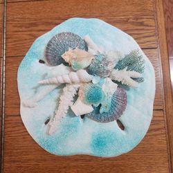 Ceramic Sand Dollar Decor 12 × 12 in