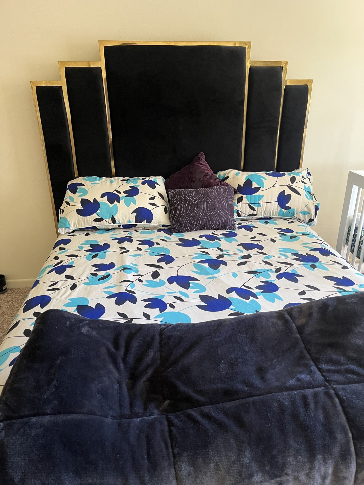Velvet Upholstery Bed