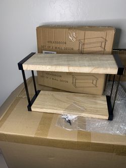 Set Of 2 Wall Shelving Decor 