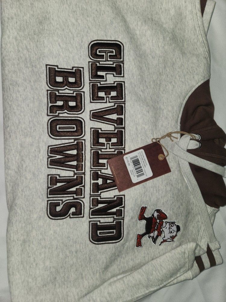 Cleveland Browns Off Season Fleece Hoodie Vintage Logo Size Medium NWT