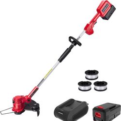  40V MAX 13-Inch Cordless String Trimmer & Edger, 2-in-1 Adjustable Electric Weed Eater, 4.0Ah Battery and Charger Included 