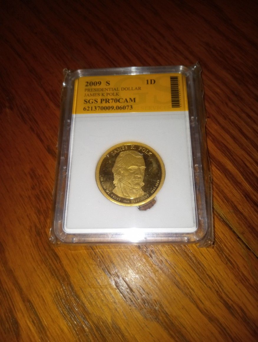 2009 S Presidential Dollar James K Polk Bought At Yard Sale $23 Firm 