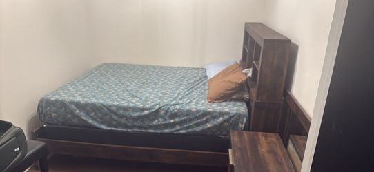 Queen Size Bed , Side Table , Mattress and Base