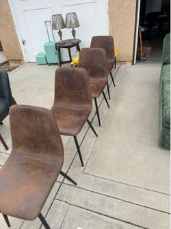 4 brand new suede dinner chairs $120