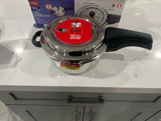 Prestige 3 Litre Deluxe Alpha Stainless Steel Pressure Cooker| Deep Lid (New) Open Box