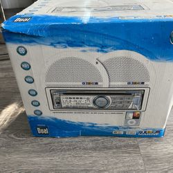 New Dual MXCP66 In Dash Marine Radio CD MP3 Player 6 1/2" Speakers Combo Pack 