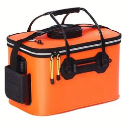 [Foldable EVA Fishing Bucket] Foldable EVA Fishing Bucket, Fishing Bucket | Outdoor Multifunctional Live Fish Bait Bucket And Fish Protection Bucket, 