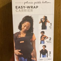 Moby-Easy Wrap Baby Carrier Black Eyelet
