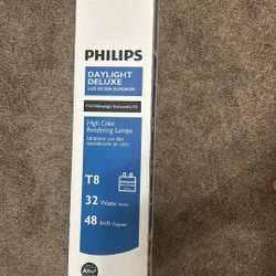 32-Watt 4 ft. Linear T8 Type A Fluorescent Tube Light Bulb Natural Daylight (5000K) (16-Pack)  ()