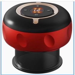 Electric Cupping Massager with Red Light & Heat, 12 Suction Levels, Dynamic Vacuum Cupping Set with LCD Display, One-Touch Pressure Release, 2 Cups, R
