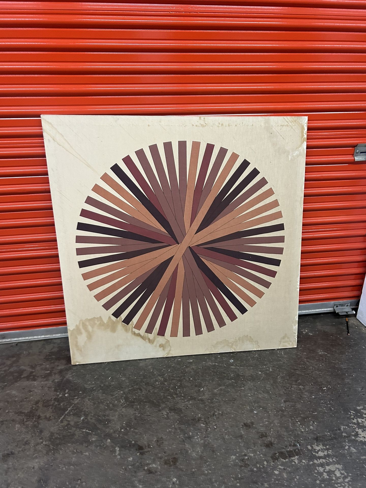 Mid Century Stretched Fabric Starburst Wall Art 