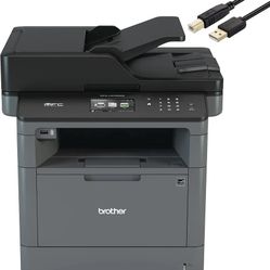 Brother MFC-L5705DW All-in-One Wireless Monochrome Laser Printer - Print Copy Scan Fax - 42 ppm, 1200x1200 dpi, 3.7" Touch LCD, 256MB Memory, Auto Dup