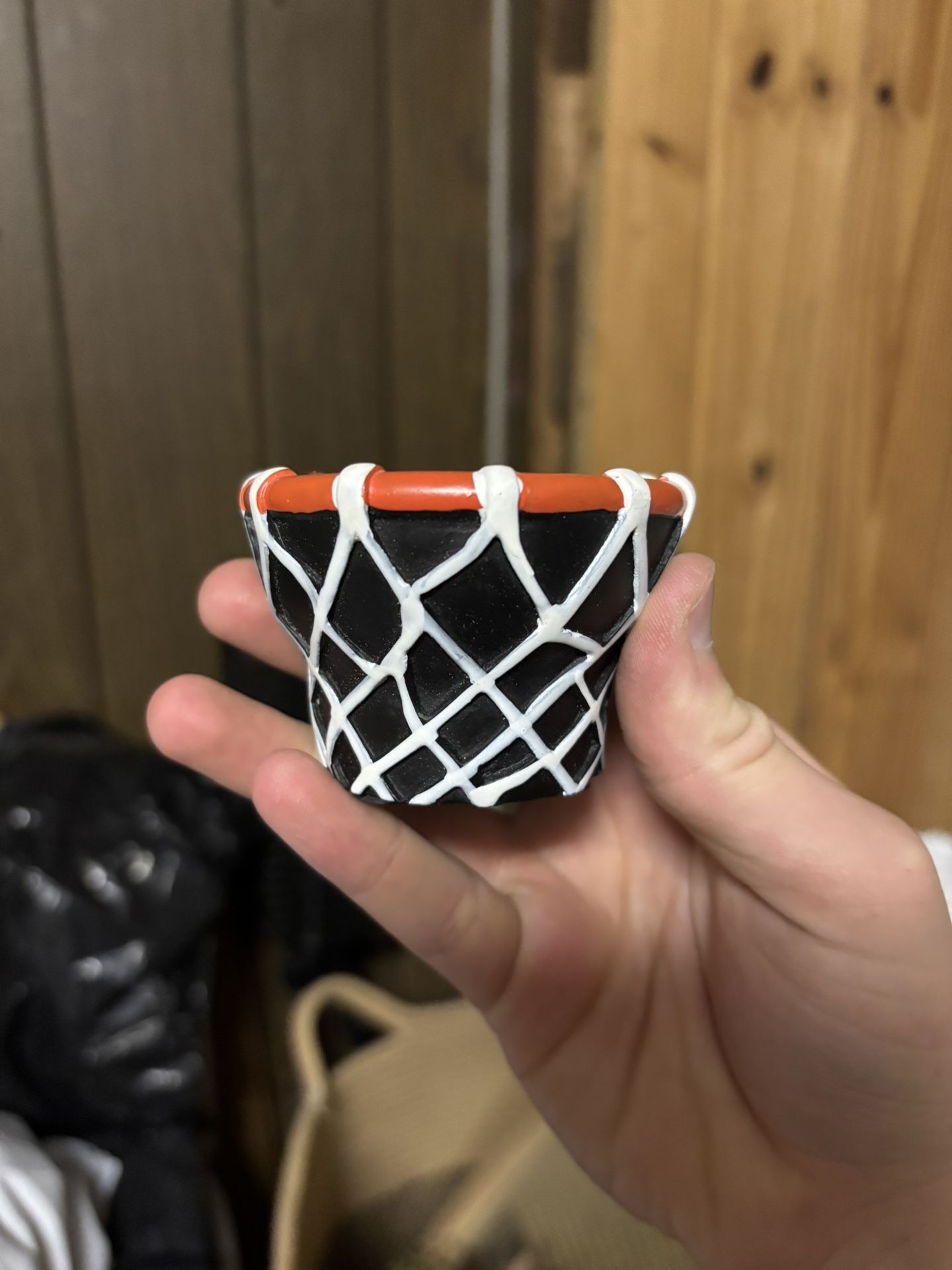 Ceramic Custom Basketball Net Hoop Paper Clip Holder Desk Office Gift
