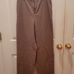 Rafaella Women's Dress Pants, Size 8, Brown Pinstripe