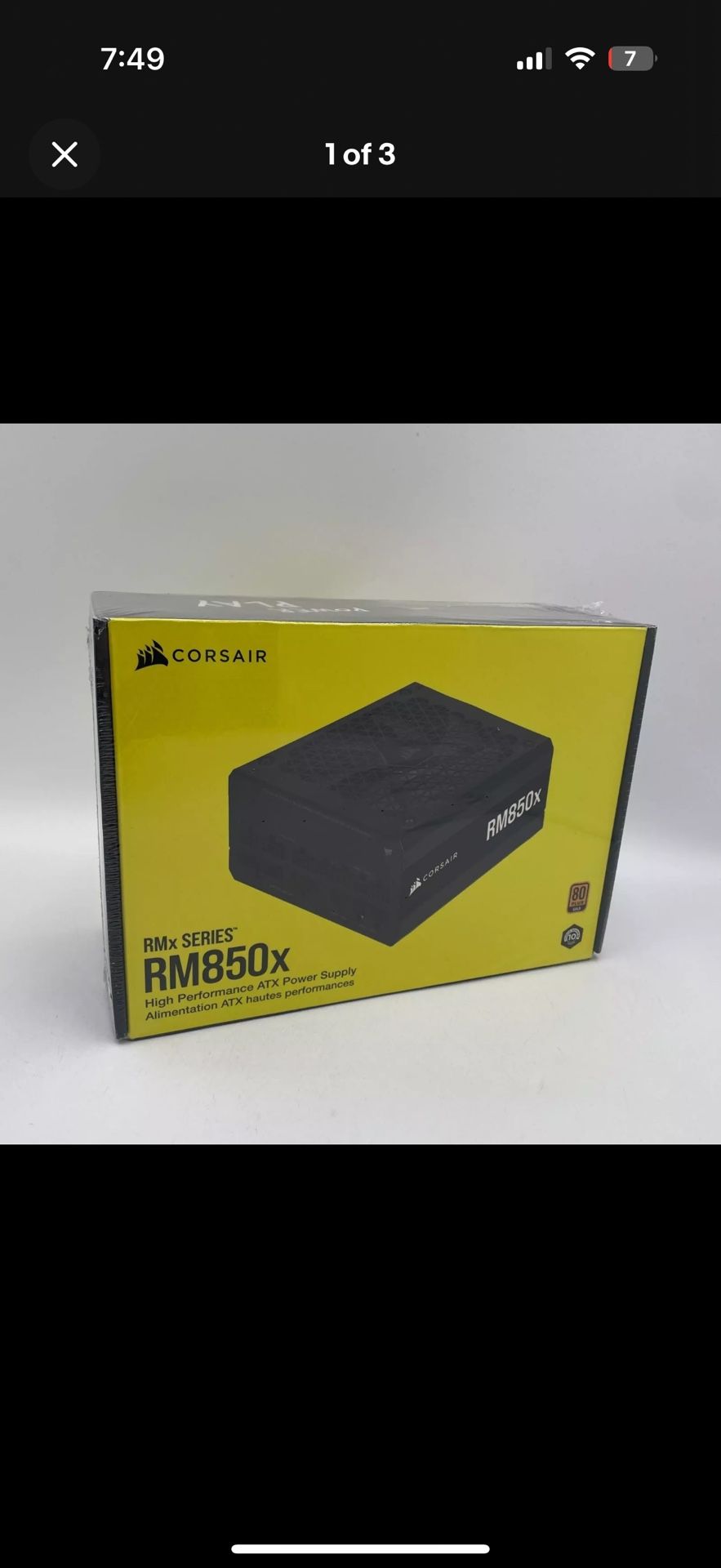 Corsair RM850x Power Supply