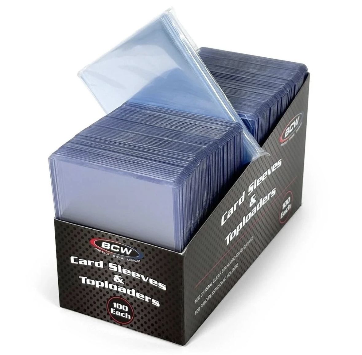 BCW Supplies (100) Count Card Sleeve and Toploader Combo Pack (1-SSLVTLCH-100)