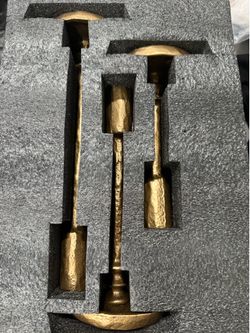 Set of 3 vintage candle stands