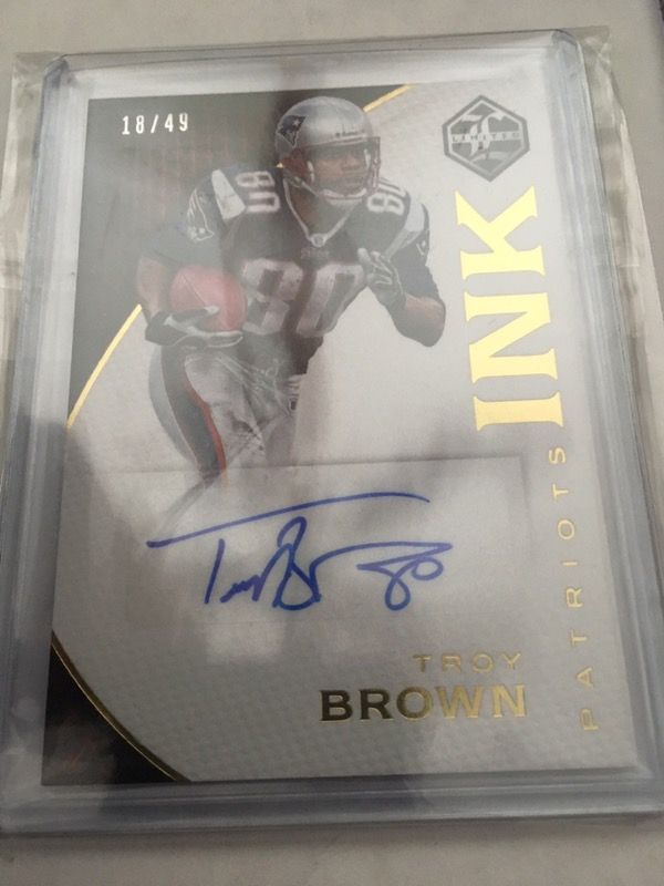 2016 LEAF LIMITED TROY BROWN Autographed CARD #18/49 MINT
