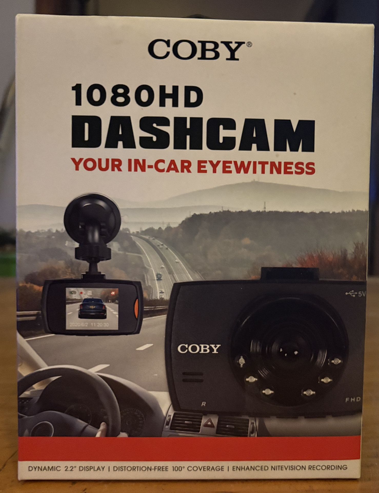 Coby 1080HD Dashcam - New/Never Used