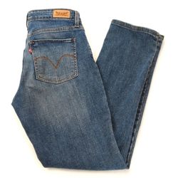 Levi's Mid Rise Skinny Blue Jeans Womens Short 6