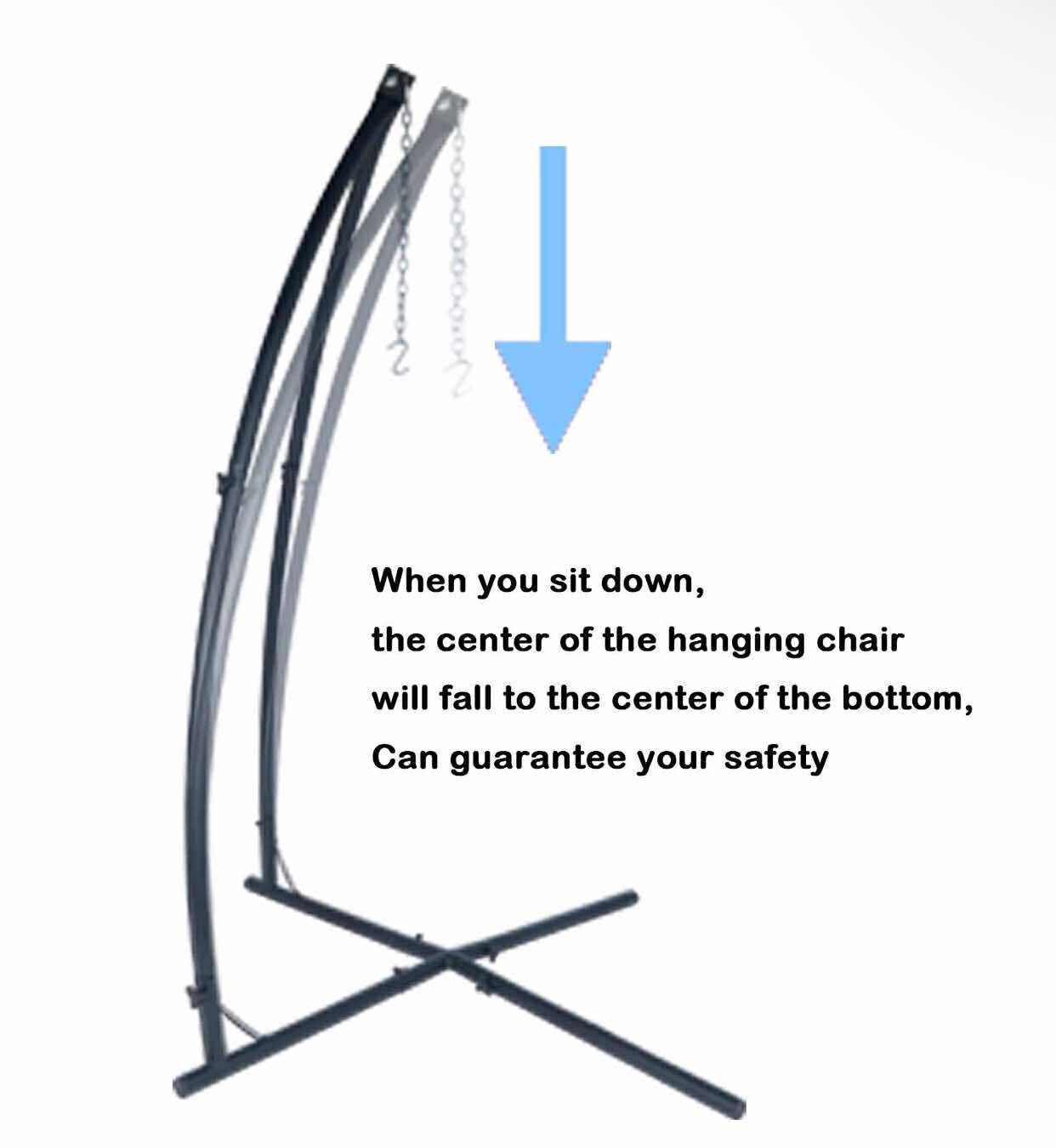 Hammock chair Stand, Heavy Duty Steel Solid Hammock Rack Stand, Adjustable Height, for Hanging Chairs,Tree tent,Loungers, Air Porch, Swings , Indoor/O