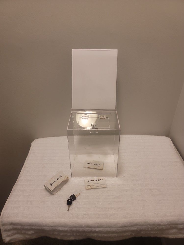 Donation/Raffle Box (Clear Acrylic)