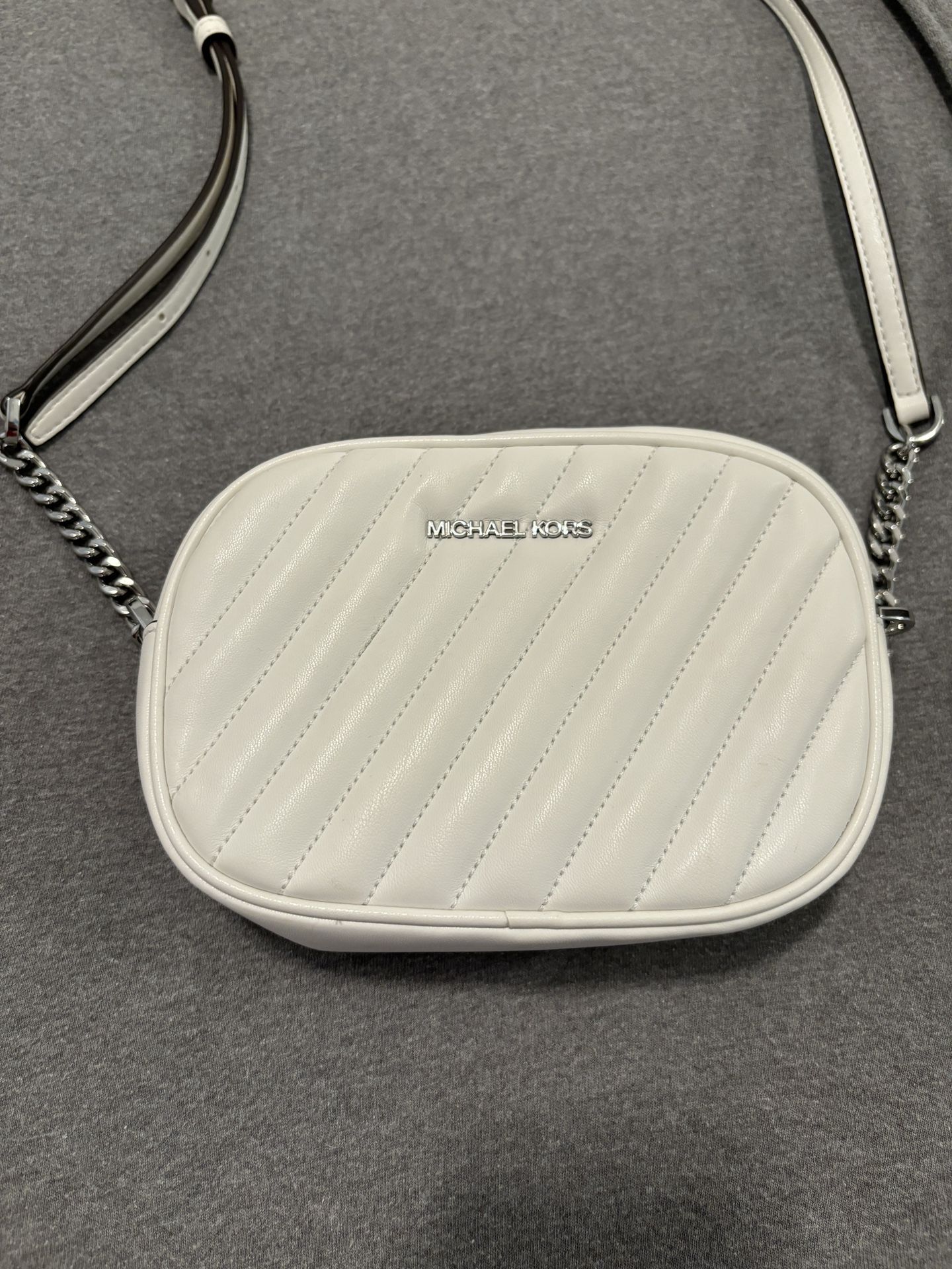 Michael Kors Small White Oval Crossbody