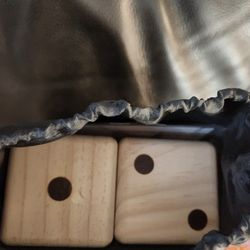 Yardzee 6 Wooden Dice  Game For Outside