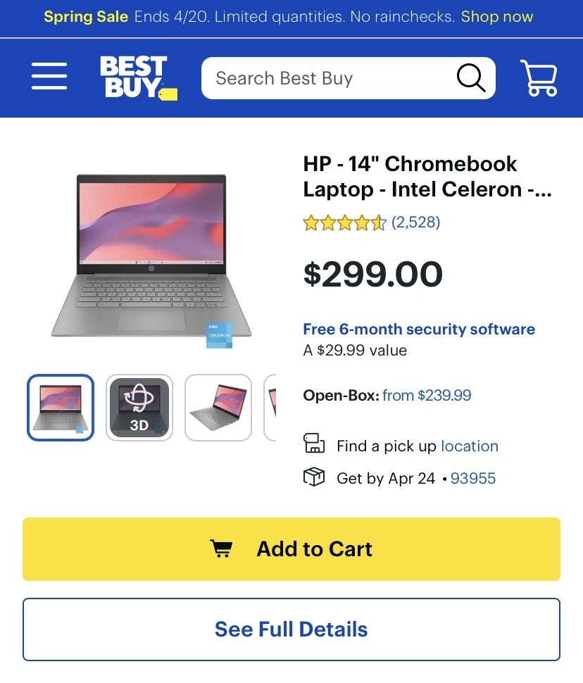 Grey Hp Chromebook