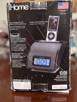 Brand New IHome Alarm Clock With iPod Dock Charger 