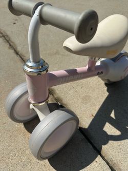 Pink Toddler Balance Bike Four Wheels